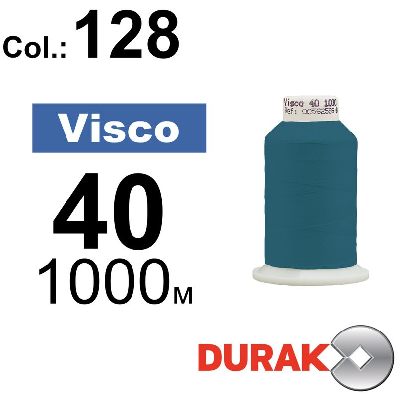 Нитки для машинной вышивки, Visco, вискоза, N40 (120D/2), длина 1000 м., цвет (0128) к6