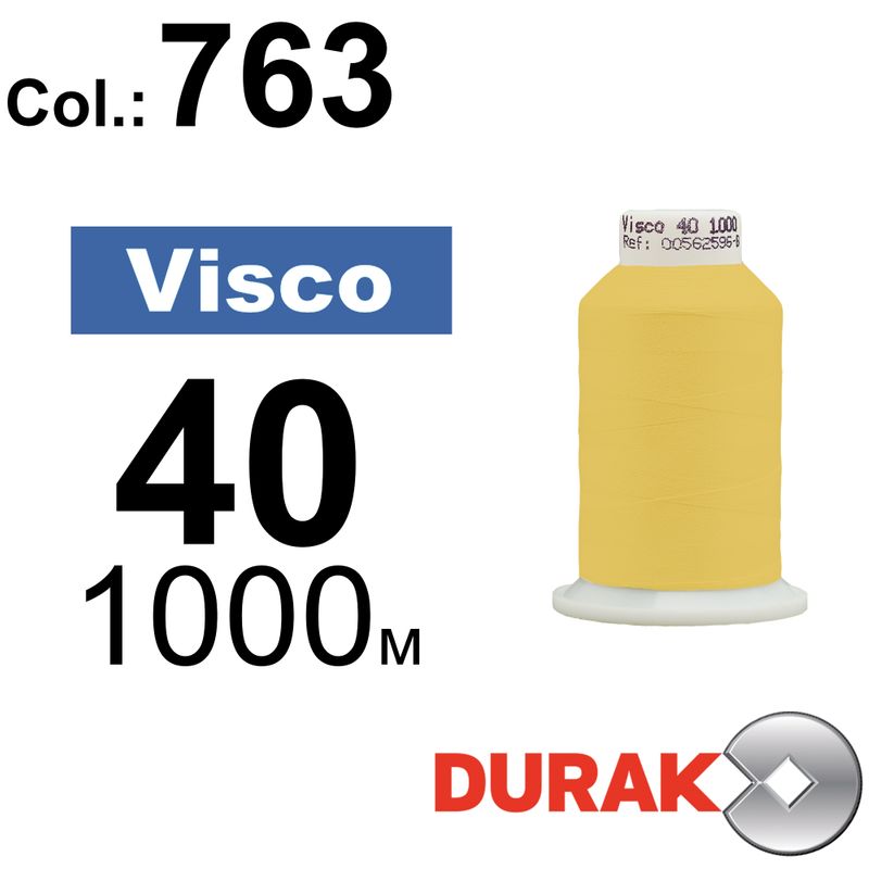 Нитки для машинной вышивки, Visco, вискоза, N40 (120D/2), длина 1000 м., цвет (0763) к7