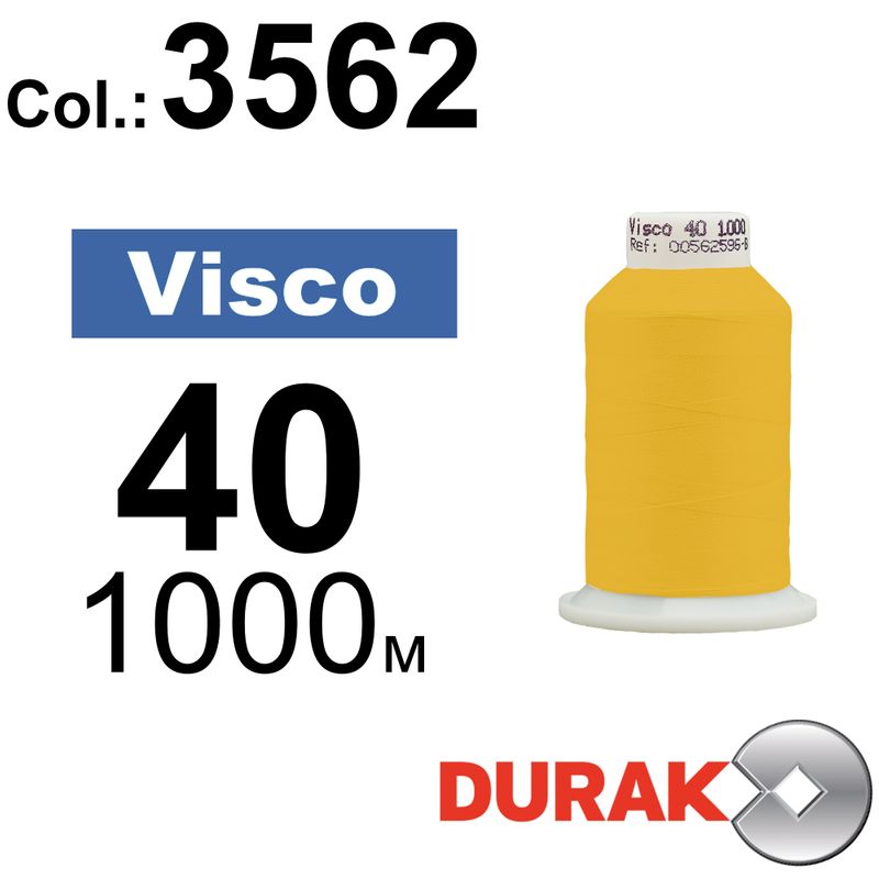 Нитки для машинной вышивки, Visco, вискоза, N40 (120D/2), длина 1000 м., цвет (3562) к7