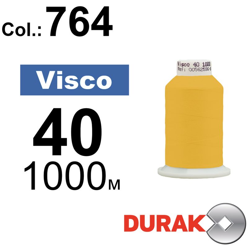 Нитки для машинной вышивки, Visco, вискоза, N40 (120D/2), длина 1000 м., цвет (0764) к7