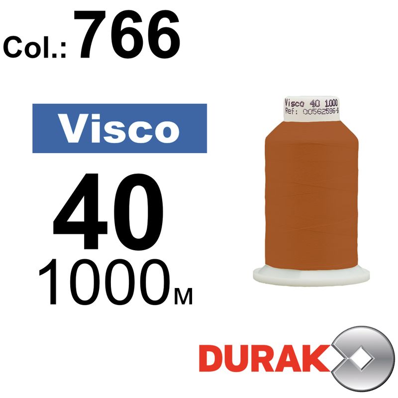 Нитки для машинной вышивки, Visco, вискоза, N40 (120D/2), длина 1000 м., цвет (0766) к7