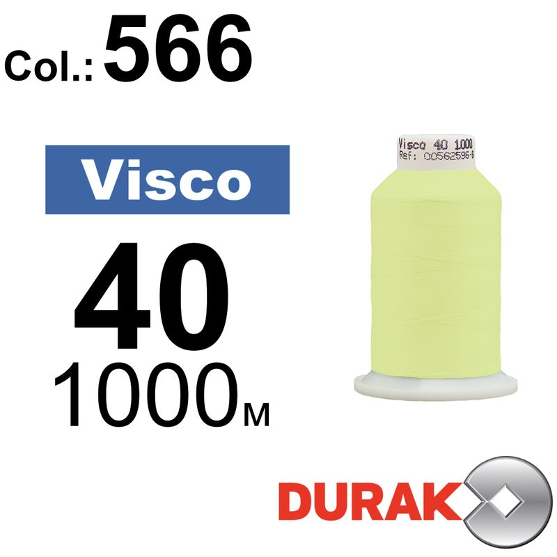 Нитки для машинной вышивки, Visco, вискоза, N40 (120D/2), длина 1000 м., цвет (0566) к8