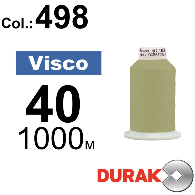 Нитки для машинной вышивки, Visco, вискоза, N40 (120D/2), длина 1000 м., цвет (0498) к8