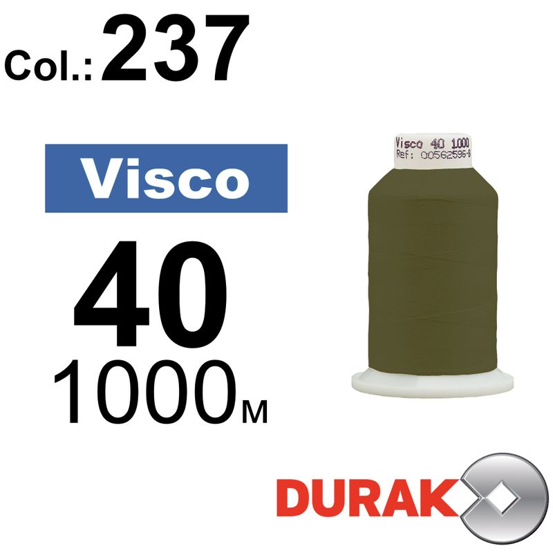 Нитки для машинной вышивки, Visco, вискоза, N40 (120D/2), длина 1000 м., цвет (0237) к8