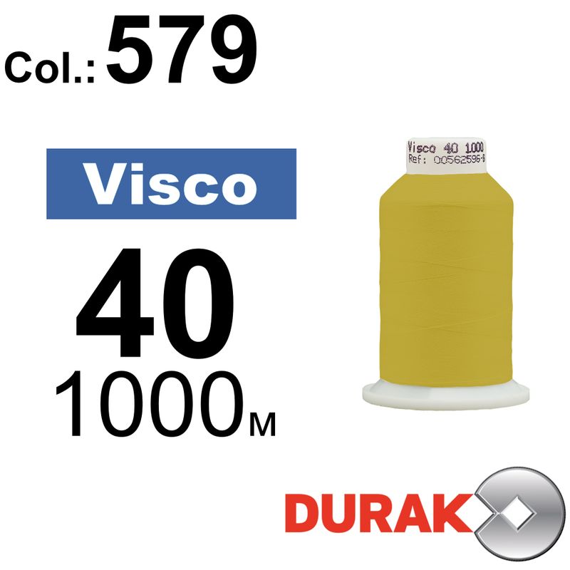 Нитки для машинной вышивки, Visco, вискоза, N40 (120D/2), длина 1000 м., цвет (0579) к9