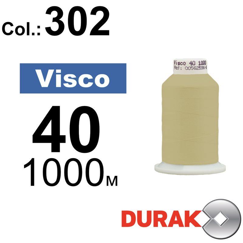 Нитки для машинной вышивки, Visco, вискоза, N40 (120D/2), длина 1000 м., цвет (0302) к9