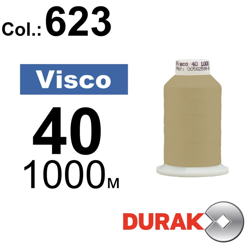 Нитки для машинной вышивки, Visco, вискоза, N40 (120D/2), длина 1000 м., цвет (0623) к9
