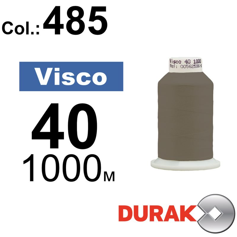 Нитки для машинной вышивки, Visco, вискоза, N40 (120D/2), длина 1000 м., цвет (0485) к9