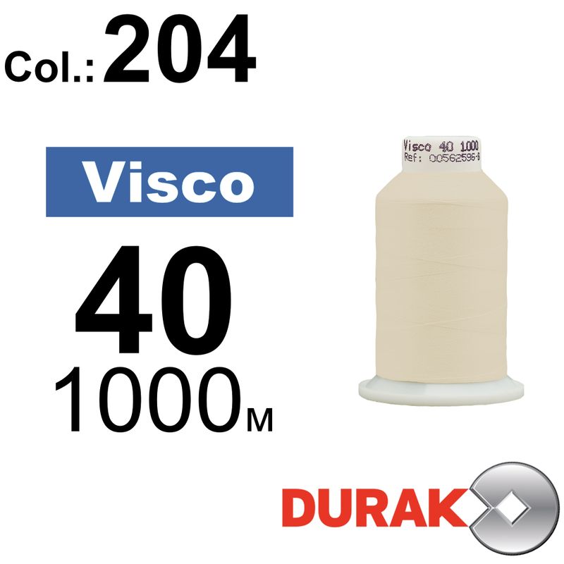 Нитки для машинной вышивки, Visco, вискоза, N40 (120D/2), длина 1000 м., цвет (0204) к10