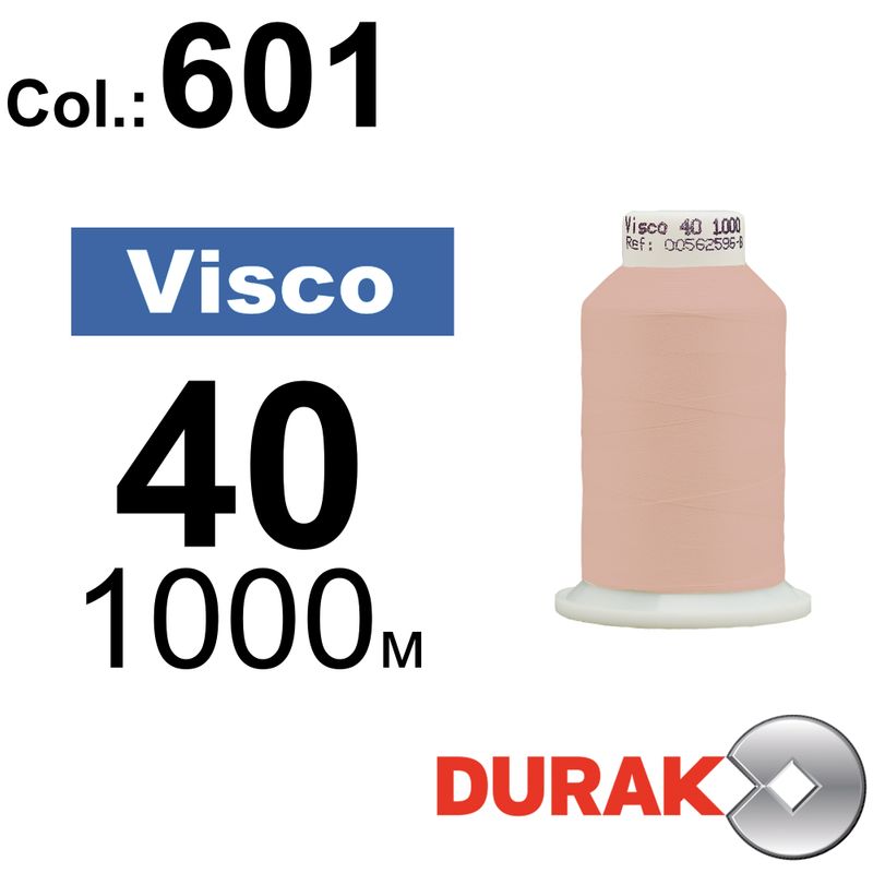Нитки для машинной вышивки, Visco, вискоза, N40 (120D/2), длина 1000 м., цвет (0601) к10