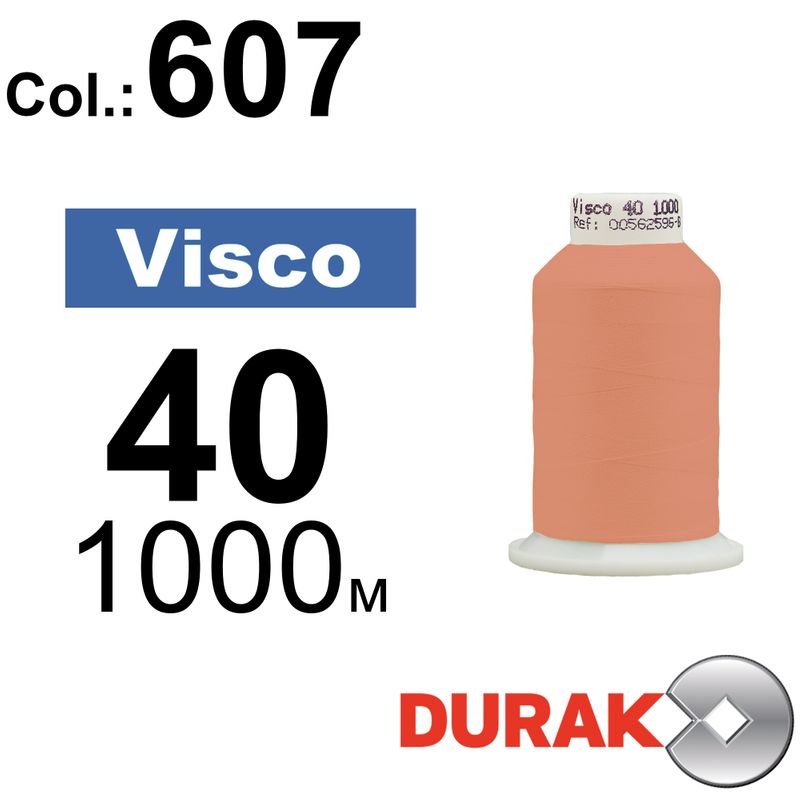 Нитки для машинной вышивки, Visco, вискоза, N40 (120D/2), длина 1000 м., цвет (0607) к10