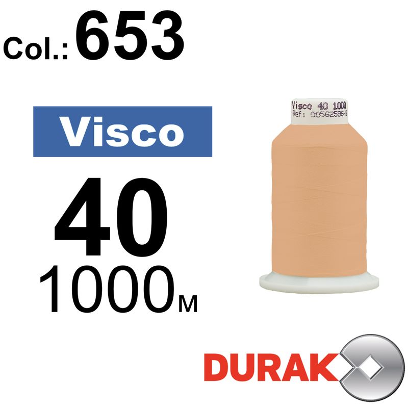 Нитки для машинной вышивки, Visco, вискоза, N40 (120D/2), длина 1000 м., цвет (0653) к10