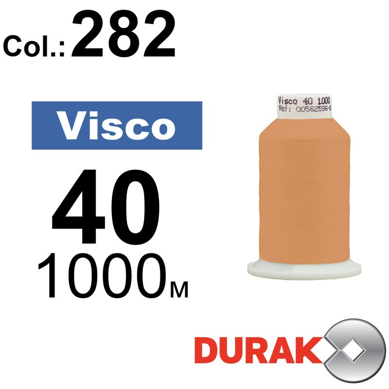 Нитки для машинной вышивки, Visco, вискоза, N40 (120D/2), длина 1000 м., цвет (0282) к10