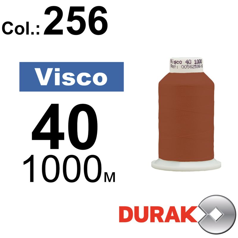 Нитки для машинной вышивки, Visco, вискоза, N40 (120D/2), длина 1000 м., цвет (0256) к10