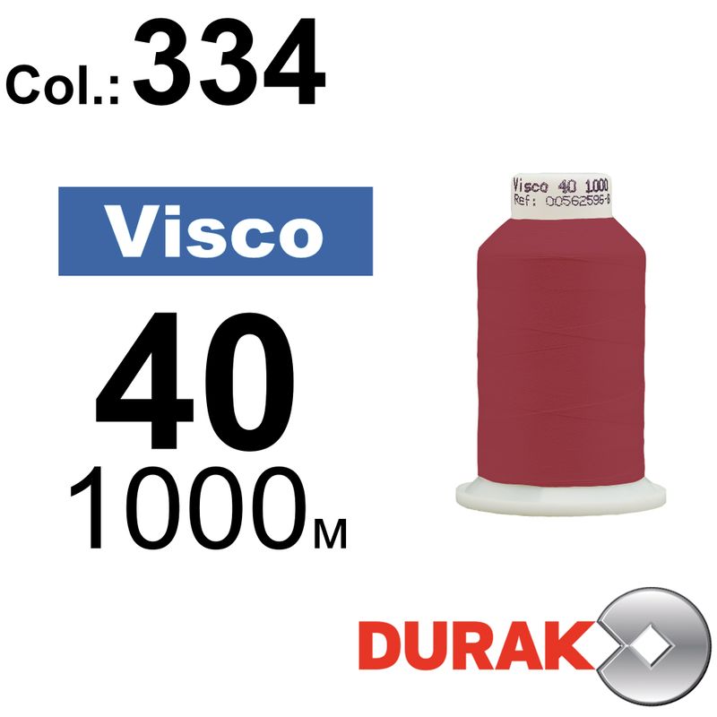 Нитки для машинной вышивки, Visco, вискоза, N40 (120D/2), длина 1000 м., цвет (0334) к11