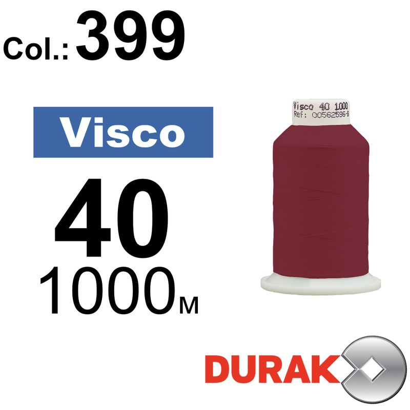 Нитки для машинной вышивки, Visco, вискоза, N40 (120D/2), длина 1000 м., цвет (0399) к11