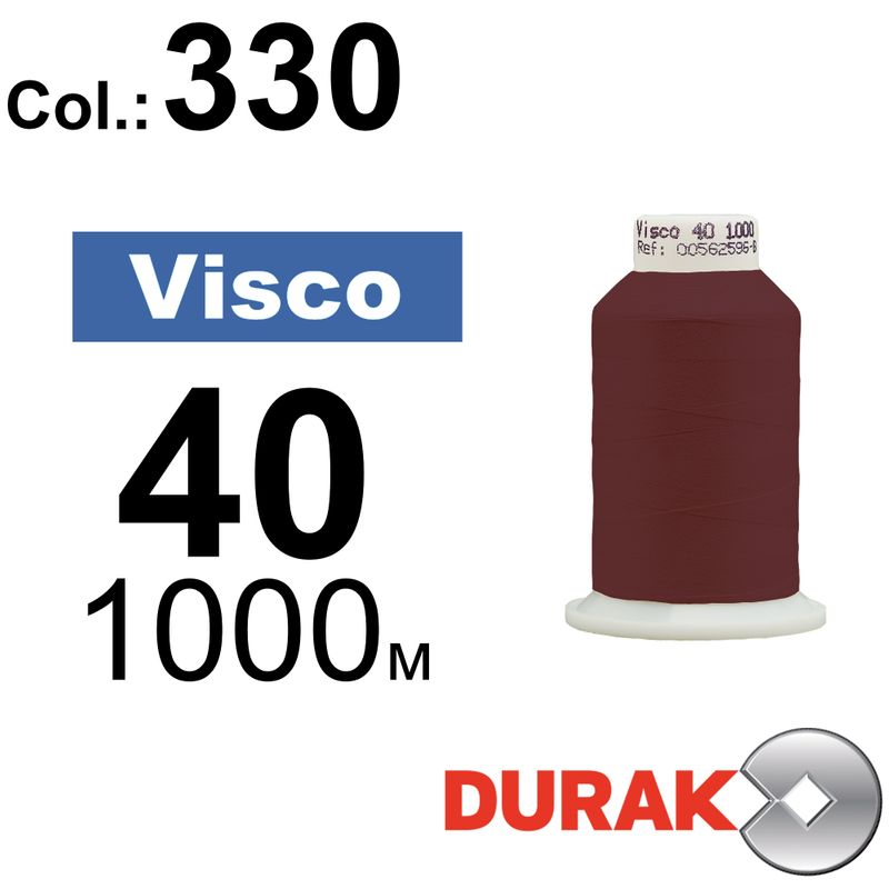 Нитки для машинной вышивки, Visco, вискоза, N40 (120D/2), длина 1000 м., цвет (0330) к11