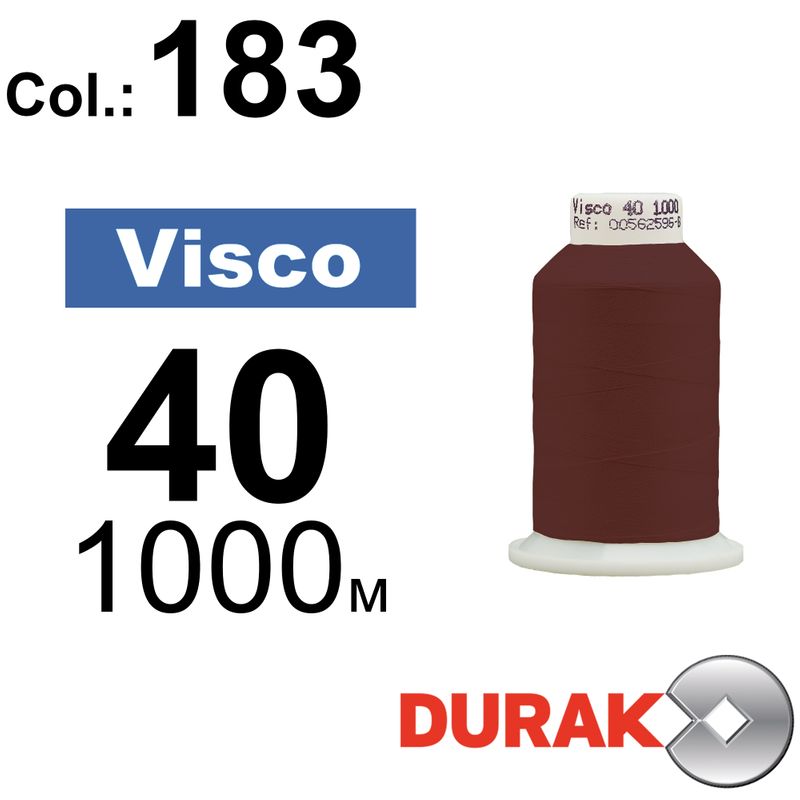 Нитки для машинной вышивки, Visco, вискоза, N40 (120D/2), длина 1000 м., цвет (0183) к11