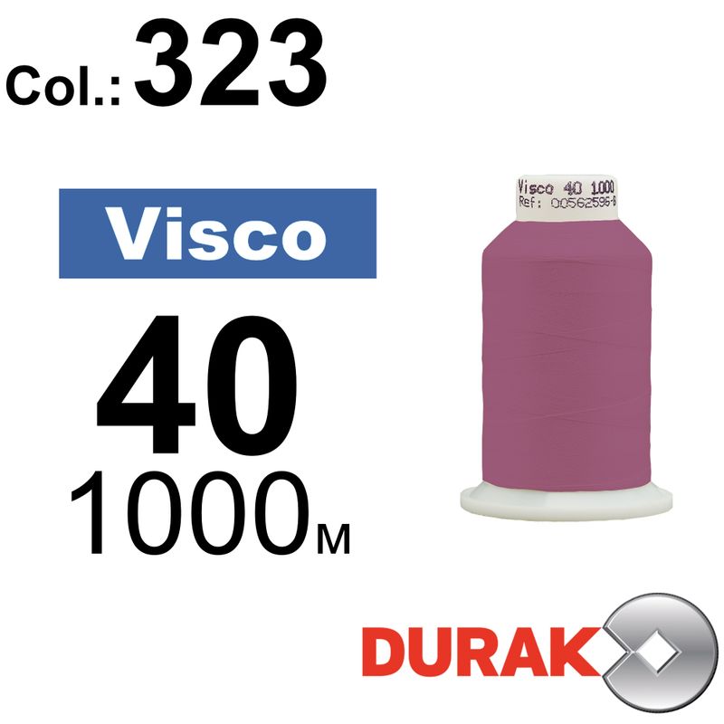 Нитки для машинной вышивки, Visco, вискоза, N40 (120D/2), длина 1000 м., цвет (0323) к12