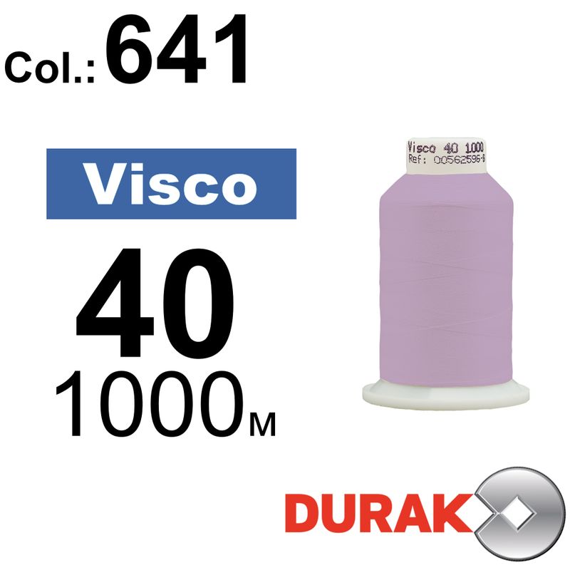Нитки для машинной вышивки, Visco, вискоза, N40 (120D/2), длина 1000 м., цвет (0641) к13