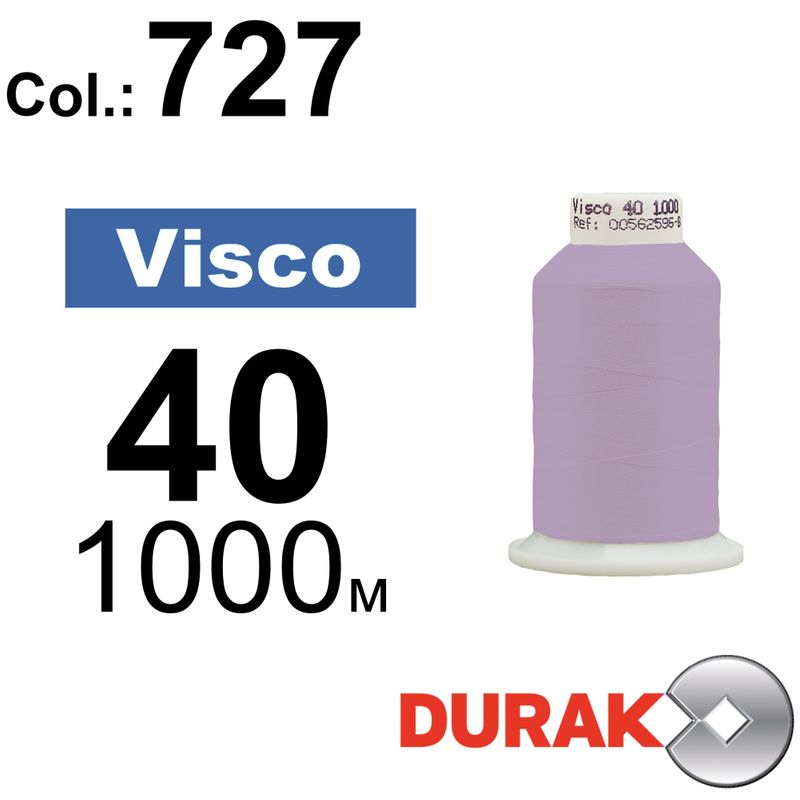 Нитки для машинной вышивки, Visco, вискоза, N40 (120D/2), длина 1000 м., цвет (0727) к13