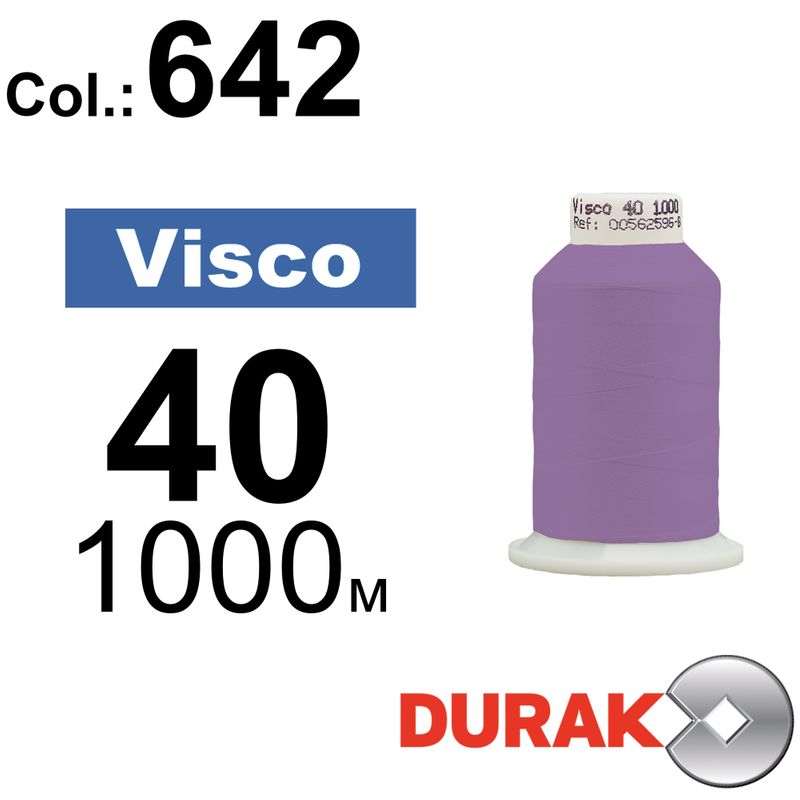 Нитки для машинной вышивки, Visco, вискоза, N40 (120D/2), длина 1000 м., цвет (0642) к13