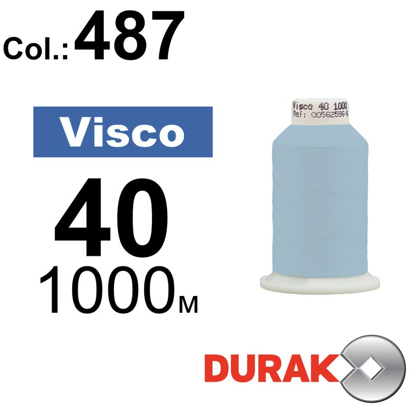 Нитки для машинной вышивки, Visco, вискоза, N40 (120D/2), длина 1000 м., цвет (0487) к13