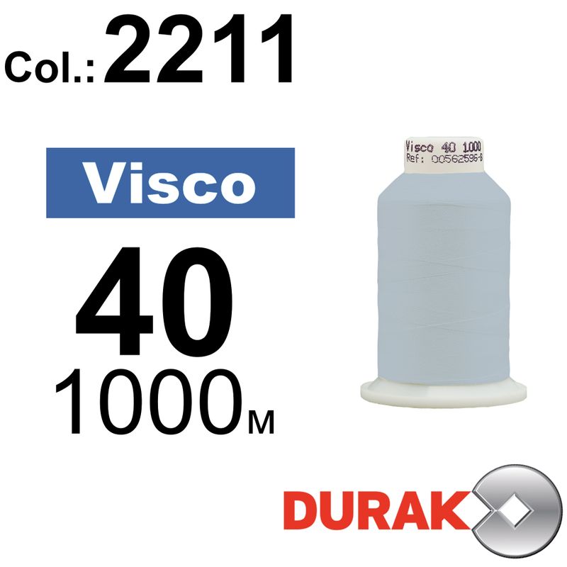 Нитки для машинной вышивки, Visco, вискоза, N40 (120D/2), длина 1000 м., цвет (2211) к13
