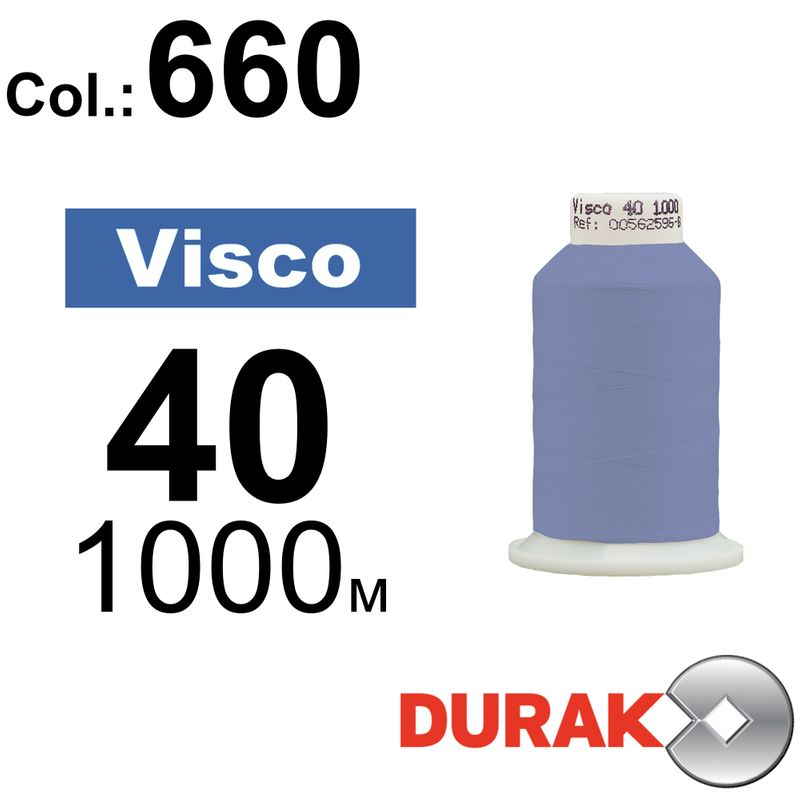 Нитки для машинной вышивки, Visco, вискоза, N40 (120D/2), длина 1000 м., цвет (0660) к13