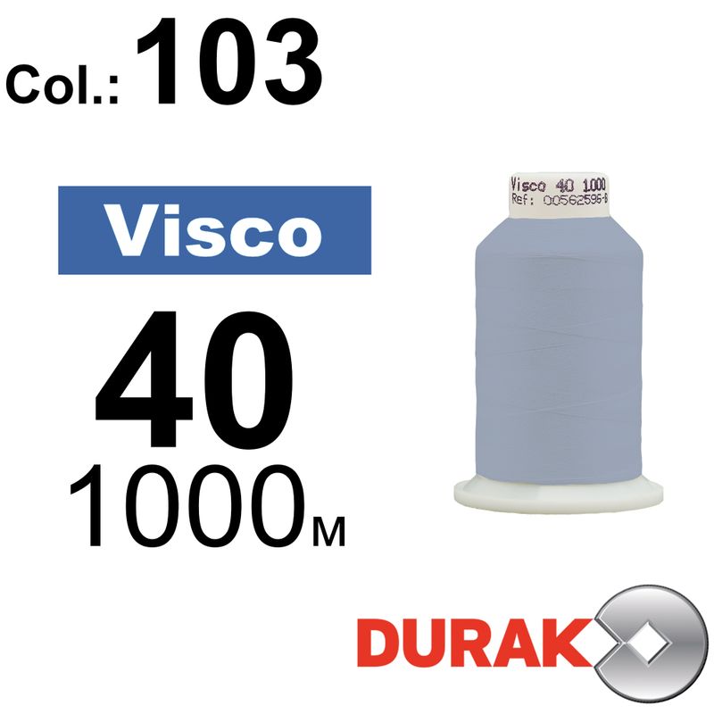 Нитки для машинной вышивки, Visco, вискоза, N40 (120D/2), длина 1000 м., цвет (0103) к13