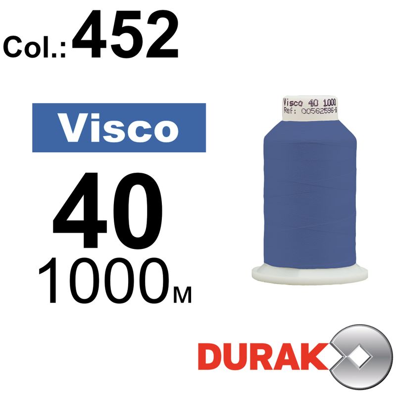 Нитки для машинной вышивки, Visco, вискоза, N40 (120D/2), длина 1000 м., цвет (0452) к13