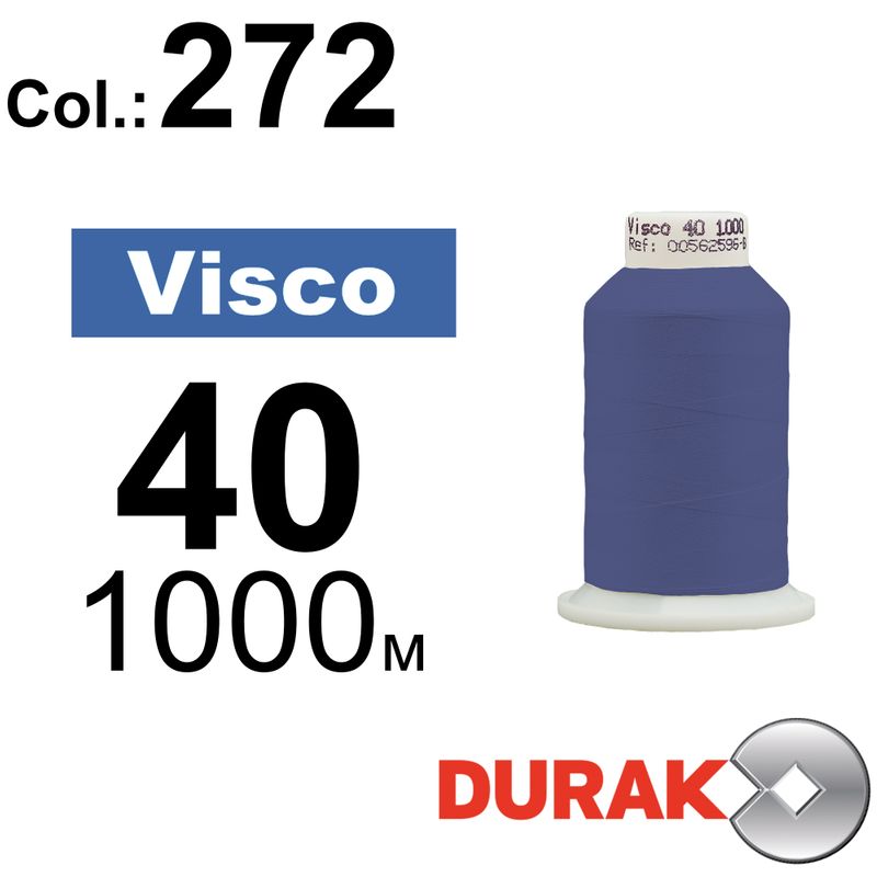 Нитки для машинной вышивки, Visco, вискоза, N40 (120D/2), длина 1000 м., цвет (0272) к13