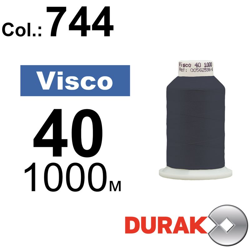 Нитки для машинной вышивки, Visco, вискоза, N40 (120D/2), длина 1000 м., цвет (0744) к14