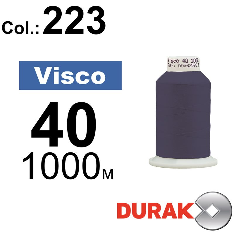 Нитки для машинной вышивки, Visco, вискоза, N40 (120D/2), длина 1000 м., цвет (0223) к14