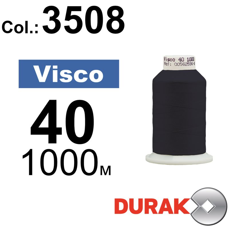 Нитки для машинной вышивки, Visco, вискоза, N40 (120D/2), длина 1000 м., цвет (3508) к14