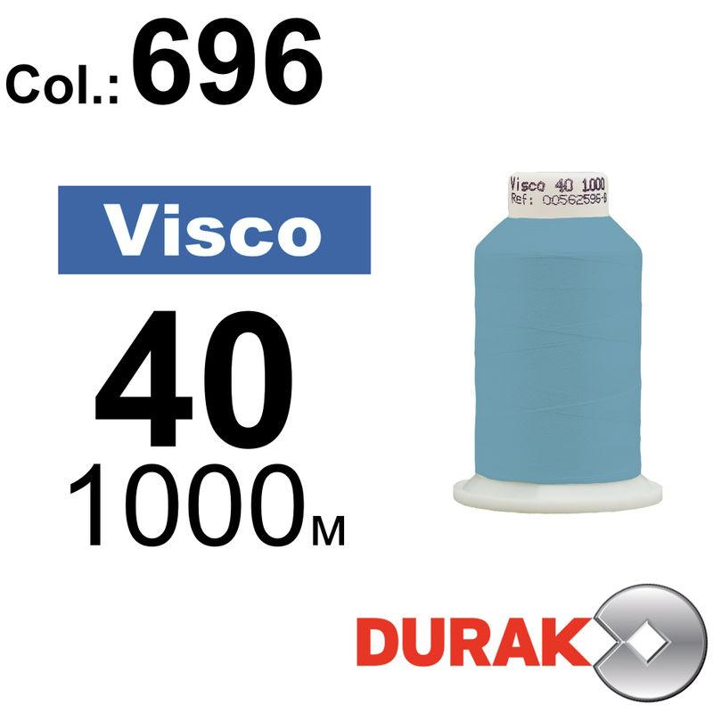 Нитки для машинной вышивки, Visco, вискоза, N40 (120D/2), длина 1000 м., цвет (0696) к15
