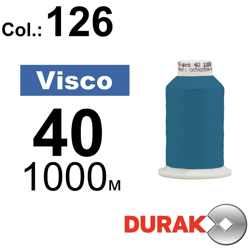 Нитки для машинной вышивки, Visco, вискоза, N40 (120D/2), длина 1000 м., цвет (0126) к15