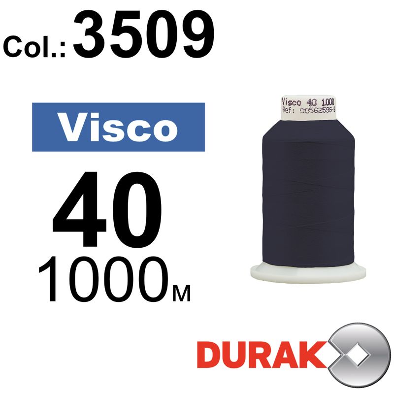 Нитки для машинной вышивки, Visco, вискоза, N40 (120D/2), длина 1000 м., цвет (3509) к15