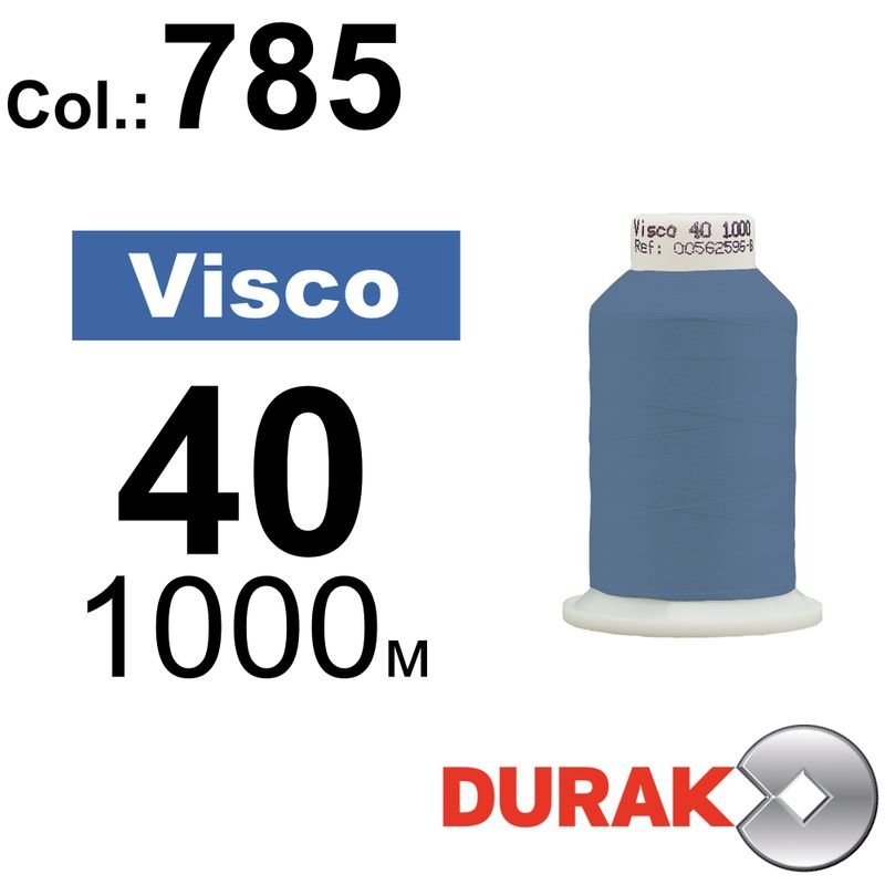 Нитки для машинной вышивки, Visco, вискоза, N40 (120D/2), длина 1000 м., цвет (0785) к15