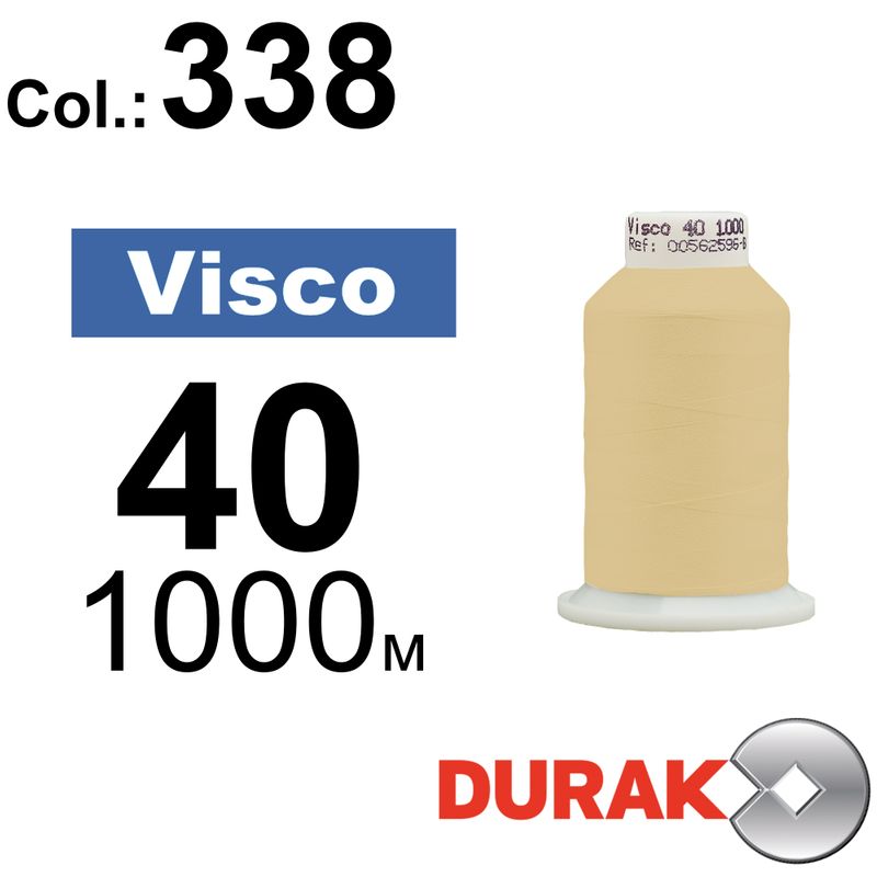 Нитки для машинной вышивки, Visco, вискоза, N40 (120D/2), длина 1000 м., цвет (0338) к16