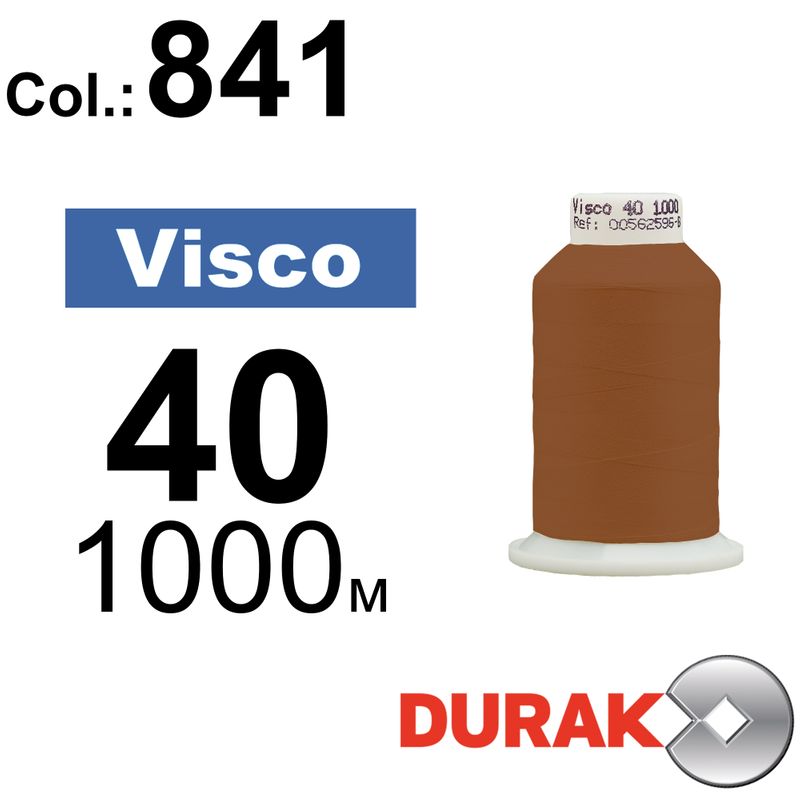 Нитки для машинной вышивки, Visco, вискоза, N40 (120D/2), длина 1000 м., цвет (0841) к16