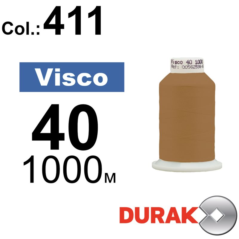 Нитки для машинной вышивки, Visco, вискоза, N40 (120D/2), длина 1000 м., цвет (0411) к16