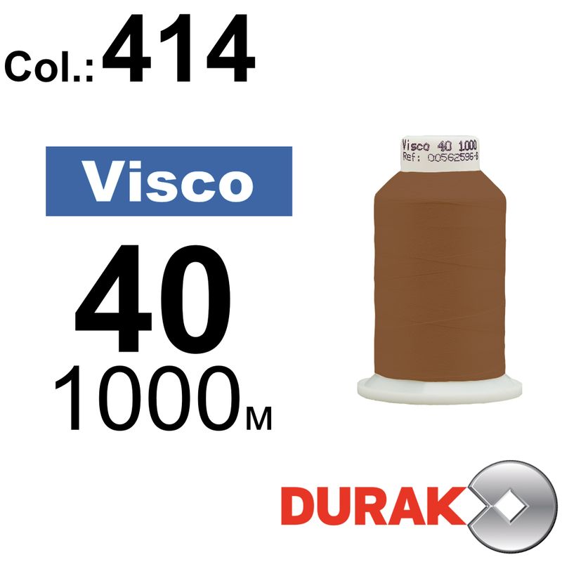 Нитки для машинной вышивки, Visco, вискоза, N40 (120D/2), длина 1000 м., цвет (0414) к16