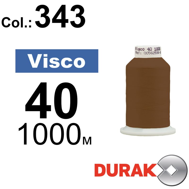 Нитки для машинной вышивки, Visco, вискоза, N40 (120D/2), длина 1000 м., цвет (0343) к16