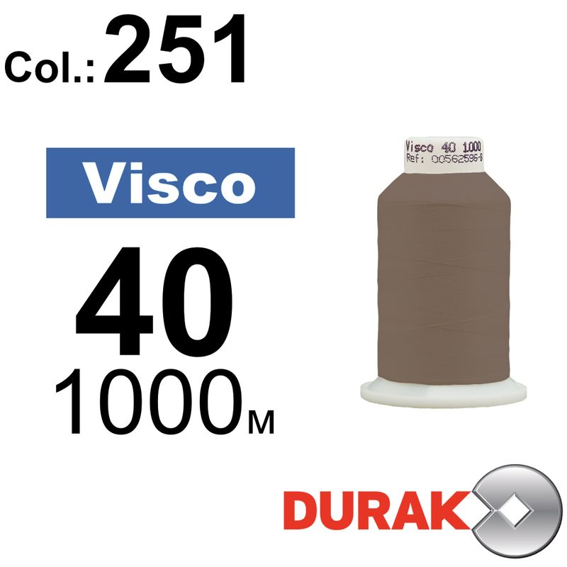 Нитки для машинной вышивки, Visco, вискоза, N40 (120D/2), длина 1000 м., цвет (0251) к17