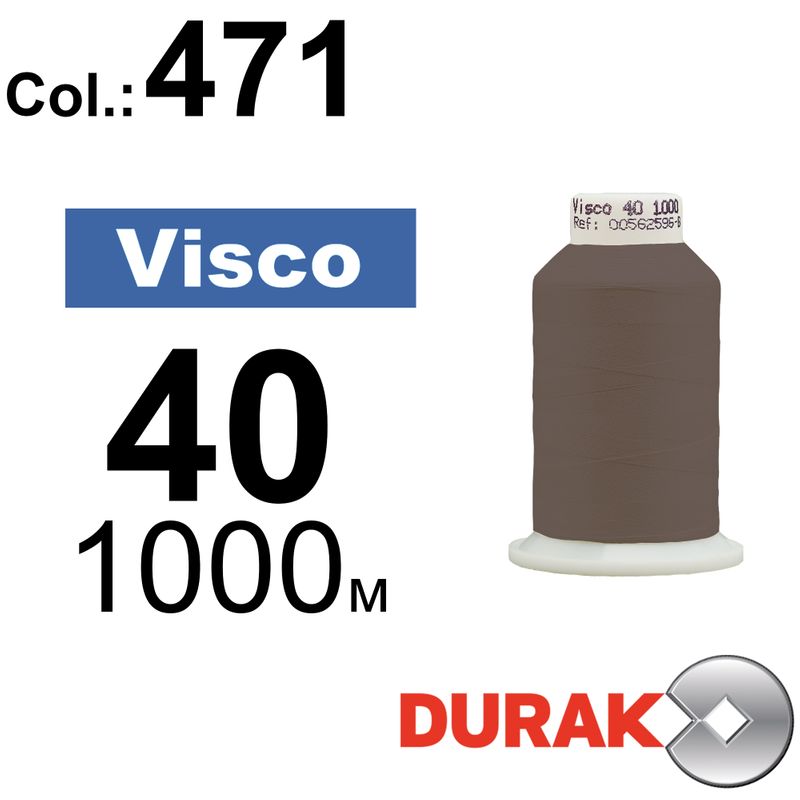 Нитки для машинной вышивки, Visco, вискоза, N40 (120D/2), длина 1000 м., цвет (0471) к17