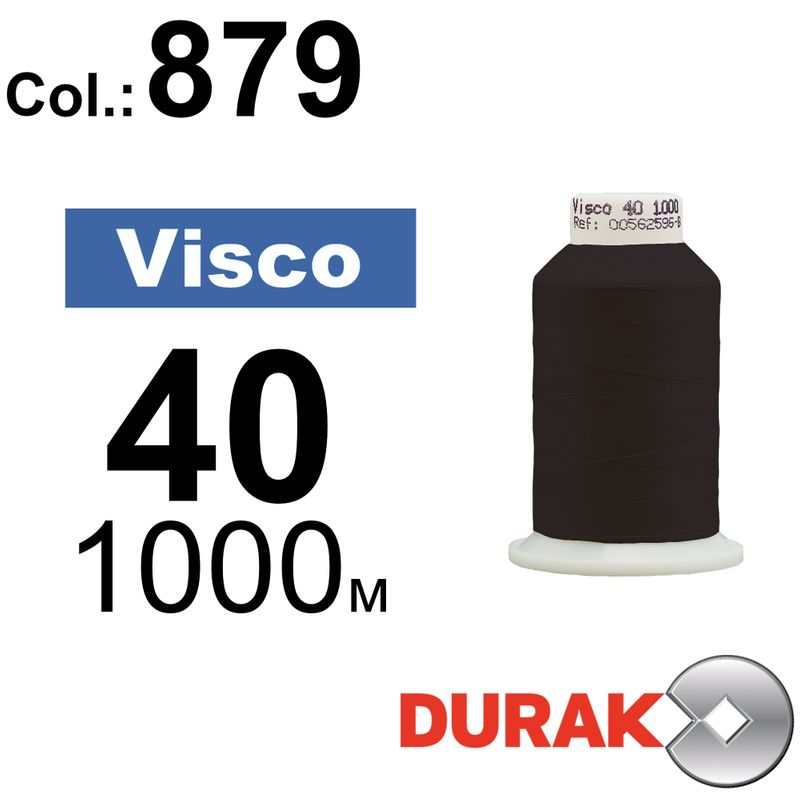 Нитки для машинной вышивки, Visco, вискоза, N40 (120D/2), длина 1000 м., цвет (0879) к17