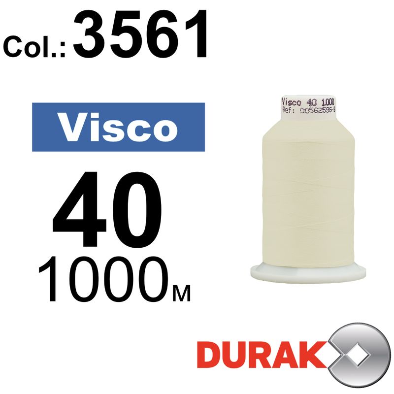 Нитки для машинной вышивки, Visco, вискоза, N40 (120D/2), длина 1000 м., цвет (3561) к18