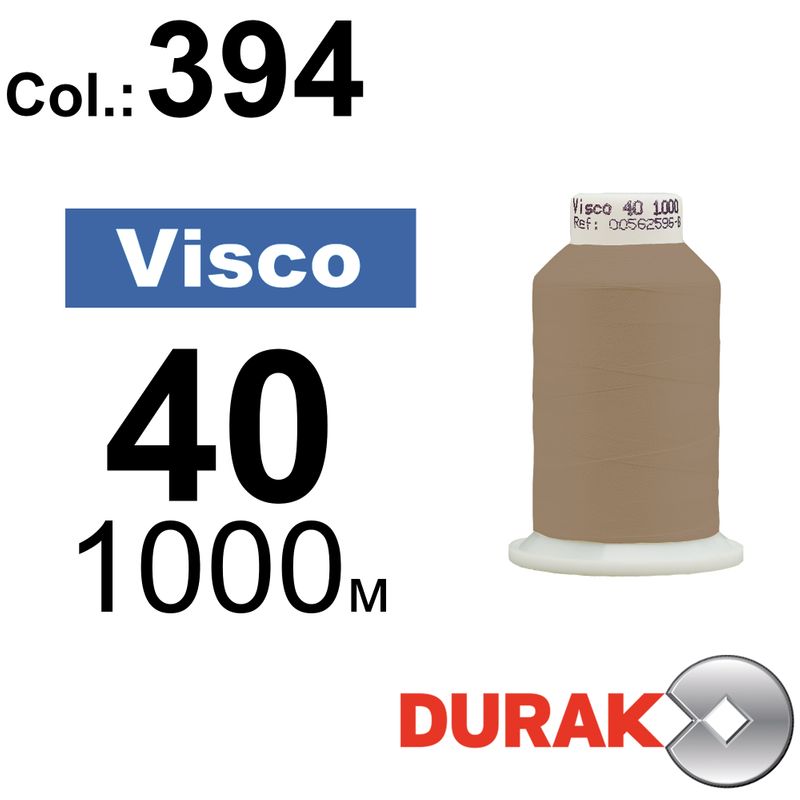Нитки для машинной вышивки, Visco, вискоза, N40 (120D/2), длина 1000 м., цвет (0394) к18