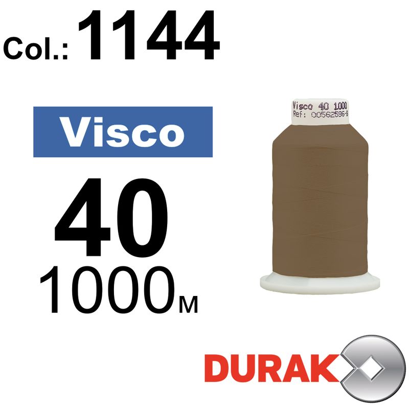 Нитки для машинной вышивки, Visco, вискоза, N40 (120D/2), длина 1000 м., цвет (1144) к18